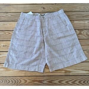 NWT Mountain Khakis Plaid Shorts Size 31 Men’s Tan